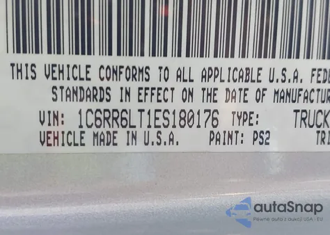 2014 Ram 1500 Big Horn из США, поврежденный, VIN 1C6RR6LT1ES180176